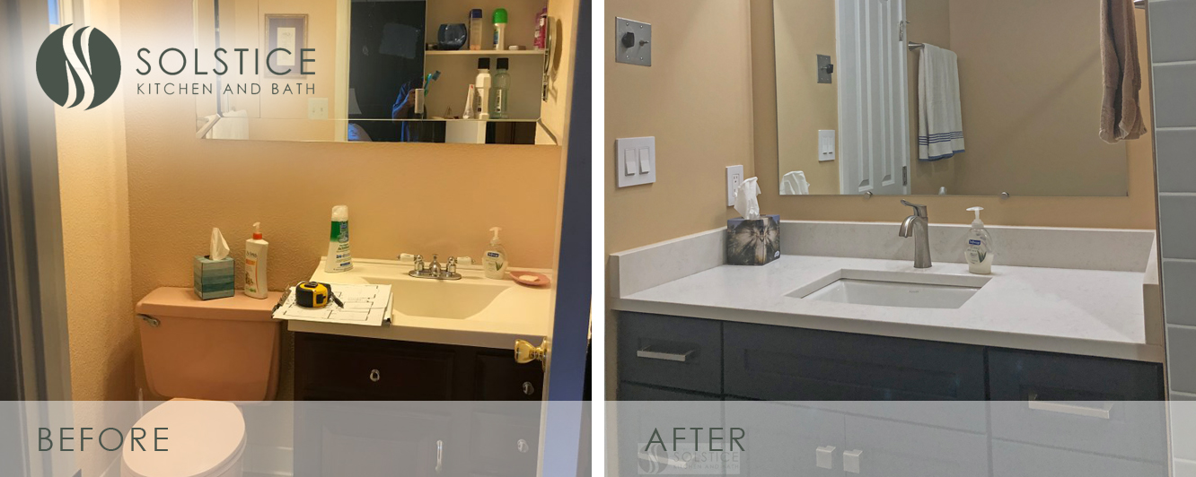 guest bath before and after