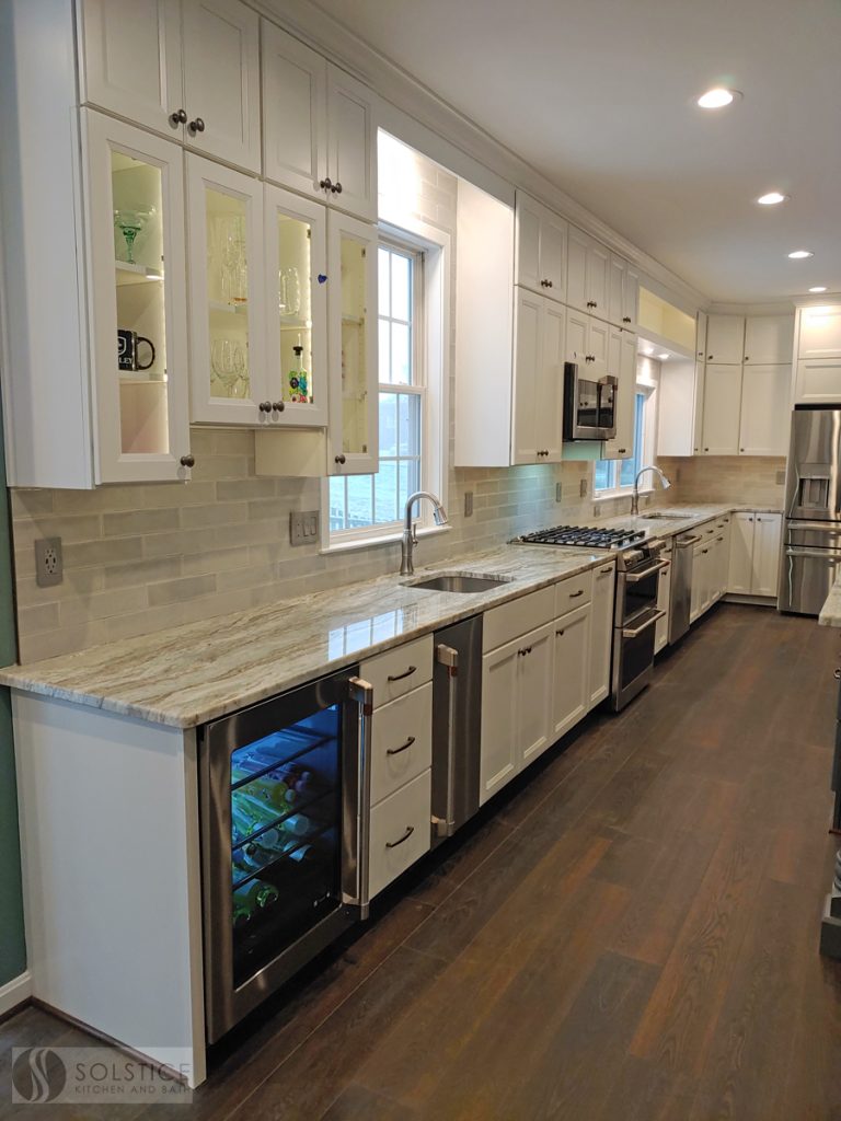 kitchen design with beverage station