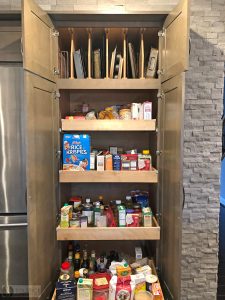 kitchen pantry and tray storage