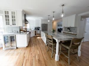 kitchen with hardwood flooring