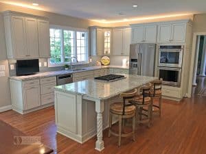 traditional kitchen design with large island